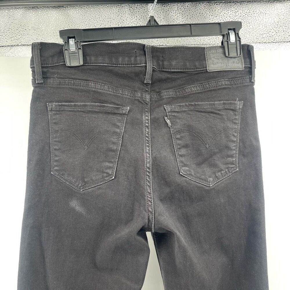 Levi’s 314 Shaping Straight Black Women’s Jeans Mid Rise Tummy Control 30x32 - Picture 8 of 15